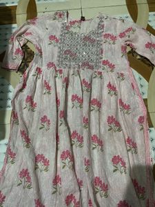Pink Embroidered Kurta Set