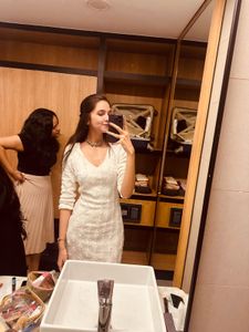 White Knit Bodycon Dress