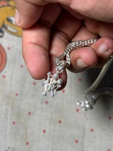 Silver Chain &amp; Locket 92.5 QualityVery Long Chaien