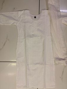White Embroidered Kurti