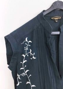 Embroidered Black Dress