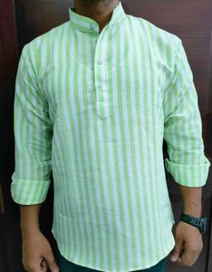 Striped Green Kurta