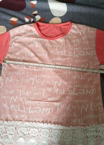 Peach Colour Long Top (Night Wear)