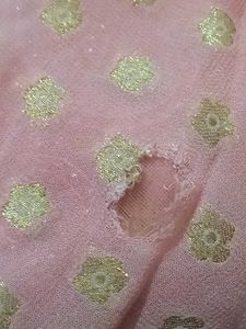 Pink &amp; Gold Sequin Dupatta