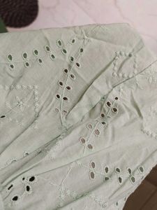 Mint Green Embroidered Top