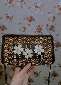 Floral Beaded Clutch