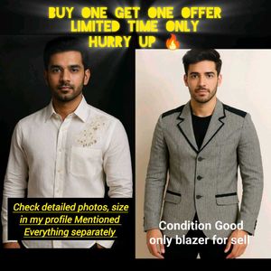 Stylish mens inside shirt & outside blazer combo