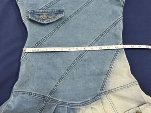 sleeveless denim mini dress