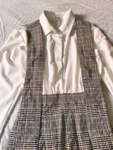 Korean Plaid Jumper Dress