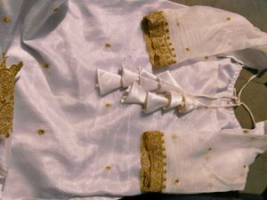 Elegant White & Gold Blouse