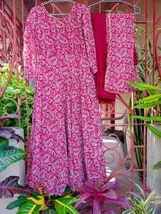 Printed Anarkali Kurta Suit Set