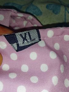 XL Pink Polka Dot Top