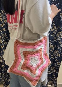 Handmade Star Crochet Shoulder Bag