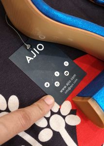 Ajio 3 To 4 Inch Heels Shiny Party Sandals...s