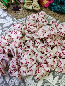 Any 3 @100rs Multi Colored Hand Made Scrunchies