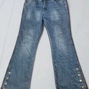 Split Hem Denim Jeans