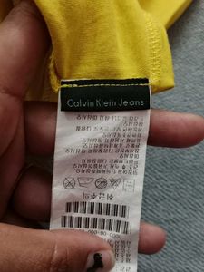 CALVIN KLEIN Men&#39;s Yellow Tshirt