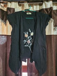 Black Floral Top