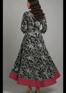 Floral Print Flared Kurta Dress 🖤🌼🌼