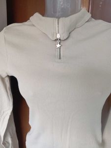 Grey Long Sleeve Top