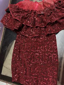 Red Sequin Party Dress