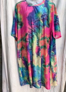 121511. Trendy Tie-Dye T-Shirt Dress