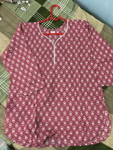 Brand New Carrot Red Color Short Kurti