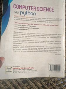 Computer Science Class 11 Book