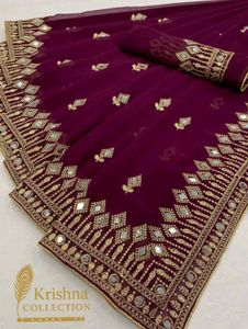 Elegant Mirror Work Saree