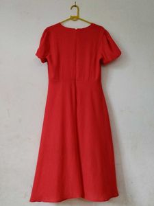 Vintage Red Button-Down Dress