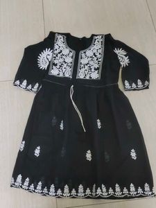 Black Embroidered Dress