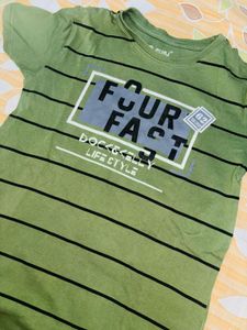 Boy&#39;s Green Striped Tee