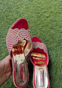Red Embellished Heels