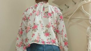 Floral Print Sheer Blouse