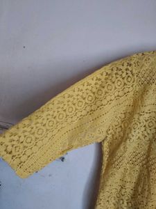 Beautiful Yellow Lace Top