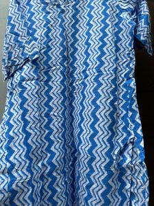 Blue &amp; White Zigzag Tunic