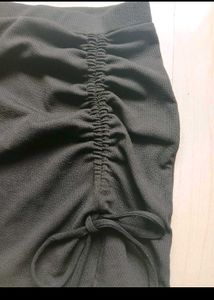 Ruched Tie Mini Skirt