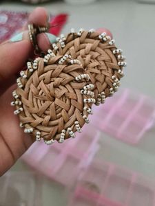 Woven Raffia Earrings