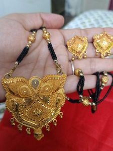 Mangal sutra  With Eyring  Gold Plated