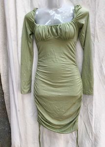 352711. Sage Green Bodycon Mini Dress