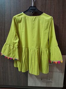 New Pure Cotton Peplum Top