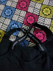 Black Sports Bra with Button Detail