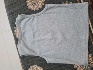 Gray Sleeveless Top
