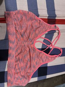 Cute Coral Sports Bra