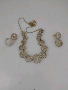Elegant Circle Necklace &amp; Earring Set