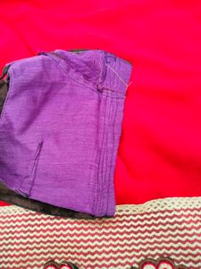 Dual Colour Saree With Blouse