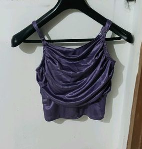 Purple Satin Cami Top
