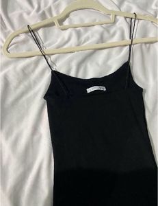 zara fitted dress in black ☻