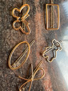Golden Metal Hair Clip
