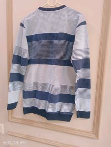 Beautiful Mixed Blue Colour Strip Sweater For Men